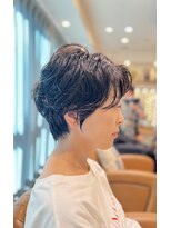 ロンド パルティール 大宮(Lond partir)&nbsp;斜めバング黒髪グレーベージュアッシュブラックショート