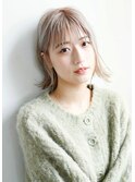 くびれボブ/大人かわいいヘア/グレージュ