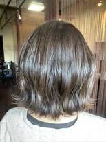 ヘアーエヌプラス (HAIR N+) ミディアムボブ外ハネ巻き＆波巻き