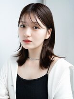 エインアンリー 表参道(AIN.ANLY.) シンプルストレートぱっつん前髪薄めバングエアリーカールデジパ