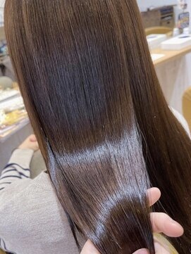 オースティン 調布アミックス(AUSTIN) 大人かわいい前髪セシルカットココアブラウンフリンジウェーブ