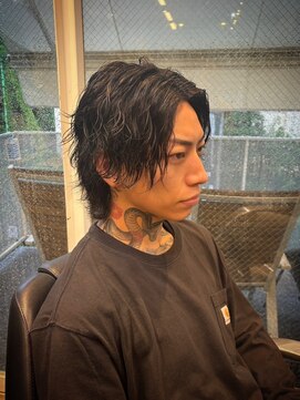 ビンゴ(BINGO) 1810メンズカットハイライトメッシュサーフスタイルウルフカット