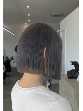 ノートエートル 西金沢(Nought etre) ボブ×グレー10代20代ギャルカラーギャルボブハイトーンボブ