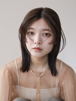 シスタ(SISTA)&nbsp;切りっぱなしロブフェイスレイヤーオレンジブラウン【自由が丘】