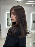 美髪/ワイドバング/レイヤーカット/くすみベージュ/新小岩駅