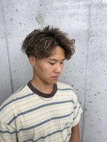 ビューブルー 亀戸錦糸町(VIEW BLUE) メンズカットハイライトパーマダブルカラー