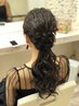 ヘアセット　パールアクセサリー/可愛いリボン付き/編込みスタイルも◎ ￥4500