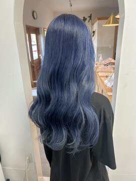 ヘアーデザインサロン スワッグ(Hair design salon SWAG) ネイビー　ブルー