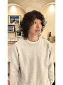 メンズパーマ スパイラルパーマ メンズヘア ラウンドマッシュ