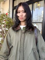 フルール(hair place Fleur) デザインウルフレイヤースタイル&オリーブグレージュ