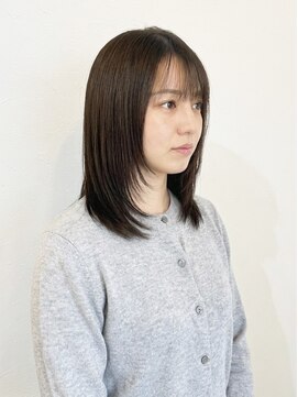 レセ 南柏店(Laissez) 地毛風ナチュラルストレート/顔まわりレイヤー【レセ南柏店】