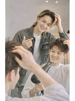 ブランチオム 大分大在店(branch homme)の写真/おうちに帰ってからが1番大事！プロのアドバイスで次の日からもカッコいいが継続◎