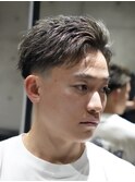 MEN'S/かき上げアップバング×テーパーフェード/ハイライト