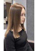 リオリス ヘア サロン(Rioris hair salon) 艶髪ミディアム/透明感ベージュブラウン