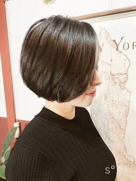 ルーファス 恵比寿 渋谷(Ruufus) クールブラック前下がりボブ【Ruufus恵比寿渋谷】314ｂ3