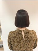 艶ボブ【縮毛矯正＋INOAカラー同日施術