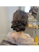 結婚式ヘアセット/上品アップスタイル/ヘアアレンジ