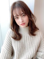 アグ ヘアー カリラ 谷山2号店(Agu hair caolila) 《Agu hair》長めバング×重軽ウェーブロング