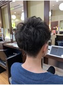 刈り上げ×パーマ