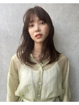 ラフィネ 成増店(raffine) ナチュラルミディアムヘア【成増美容室】チョコレートブラウン