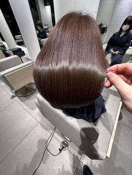 ステア ケース(stair case) 大人艶髪髪質改善縮毛矯正ミディアムワンレングス