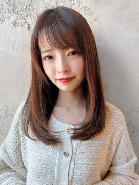 ロンドローズ 名古屋(Lond damaskRose) リフトレイヤー センターパート ブリーチ縮毛矯正 ヨジャドル156