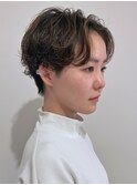刈り上げ/ハンサムショート/ショートパーマ/ハイライト/吉祥寺