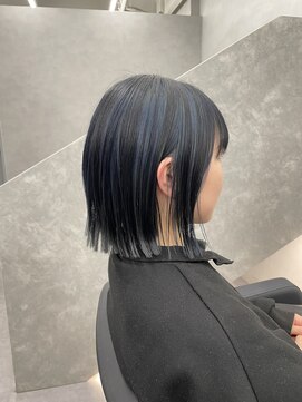 ファイブバイジエクト 堀江(FIVE by The Ect) ぱつっとボブ 切りっぱなしボブ ボブヘア アンブレラカラー