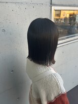 アチーブ ヘア デザイン(achieve hair design) 透明感カラー×きりっぱなしロブ20代30代40代大人可愛い