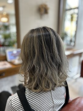 ヘアー クラージュ(hair courage) バレイヤージュカラー