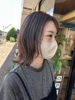 オチョ(8ocho)の写真/【盛岡/西青山】《脱★白髪染め》白髪ぼかしハイライトや色落ちしにくい配合で大人可愛いカラーに♪