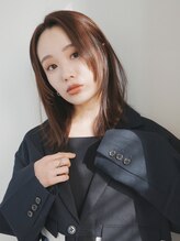 グリッター 仙台中央店(GRITTERs) フェイスレイヤー　ナチュラルブラウン　ミディアムヘア　外ハネ