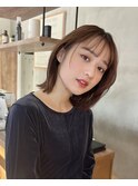 伸ばしかけボブパーマゆるふわプードルパーマ顔周りカット