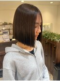 切りっぱなしミディアム/ダークブラウン