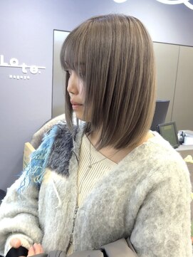 ロテ 名古屋 名駅店(Lote.) イメチェン/ホワイトブロンド/外ハネボブ/美髪/名古屋/名駅