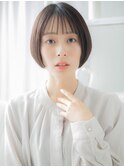 ヘルシースタイル前下がり黒髪マッシュボブc6上尾20代30代40代