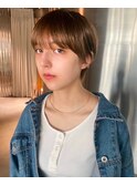 20代30代40代小顔ひし形デジタルパーマ前下がりショートボブ