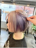 長崎ハイトーンボブ インナーデザイン ケアブリーチ