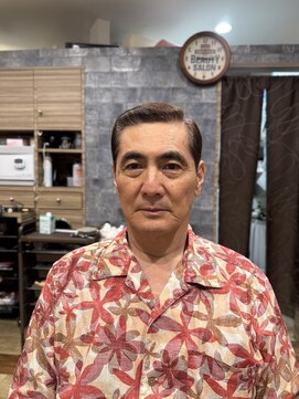 銀座マツナガ 神田店 50代60代クラシカル七三スタイルアイロンパーマ