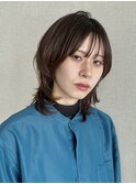 アッシュブラウン×ウルフレイヤーカット