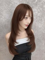 ラビス(Lovis)&nbsp;くびれヘア/ハイライトカラー/アプリコットオレンジ