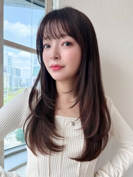 アフロート ディル(AFLOAT D'L) ☆小顔面長丸顔ハイレイヤーハッシュカット前髪ありなし