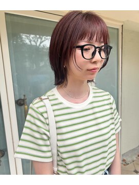トレス(TRESS) ボブ レイヤーボブ 顔周りレイヤー ピンクブラウン 表参道