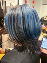 トゥルートラスト アン 下石田店(True Trust un)&nbsp;20代30代40代☆小顔ネオウルフ☆ブルーアンブレラカラー