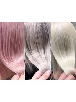 ダメージを最小限に抑えたハイトーンカラーが得意◎ダメージ毛、クセ毛などを理想の髪質に導きます☆