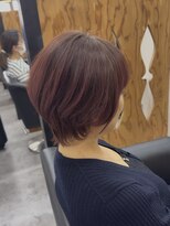 サンタフェ 一宮森本店(Santa'Fe)&nbsp;白髪ぼかし/前下がりショート/ブラウンレッド