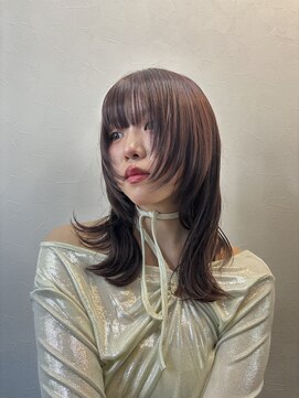 ポール 行徳店 ザクザクレイヤーロングハッシュカット20代30代顔まわりレイヤー