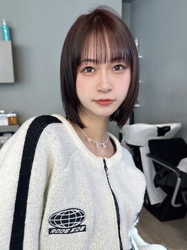 トリッカ シブヤ(TRICCA SHIBUYA) 顔まわりレイヤー顔まわりカットイメチェン前髪切りっぱなしボブ