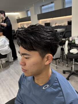 ビカムメンズヘアー 栄店(become men's hair) ビジネスもいける毛流れフェザーショート