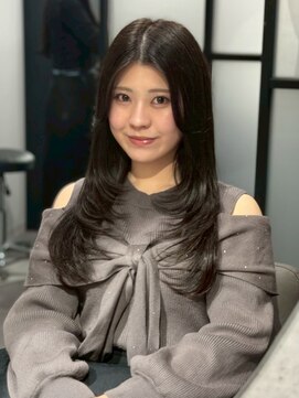 ニフティー(Nifty) ワンホンレイヤー/ハッシュカット/ブラックアッシュ/韓国ヘア